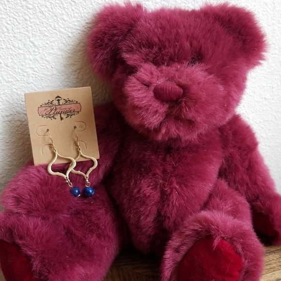 Plunder Jewelry - Plunder Gold Earrings with Blue Bead